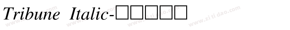 Tribune Italic字体转换